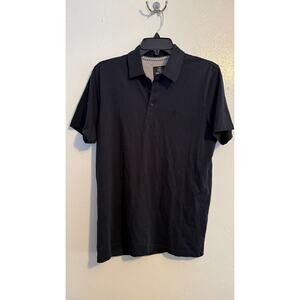 Volcom Mens S-P Short Sleeve Dark Blue 3 Button Polo Shirt